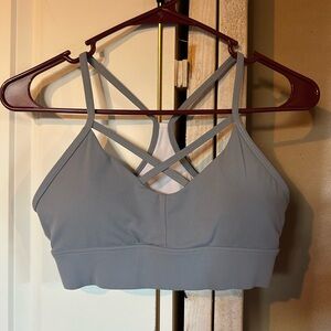 NVGTN Strappy Gray Padded Sports Bra Size Small Like New